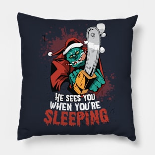 Monster Santa Pillow