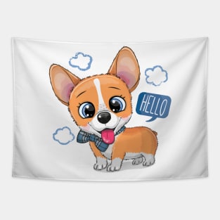 Cute Corgi dog Tapestry