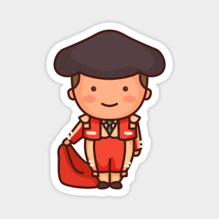 Cute Spanish Matador Bullfighter Magnet