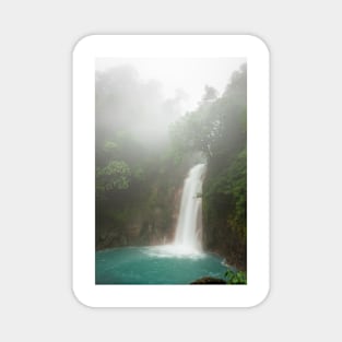 Rio celeste waterfall at foggy day Magnet