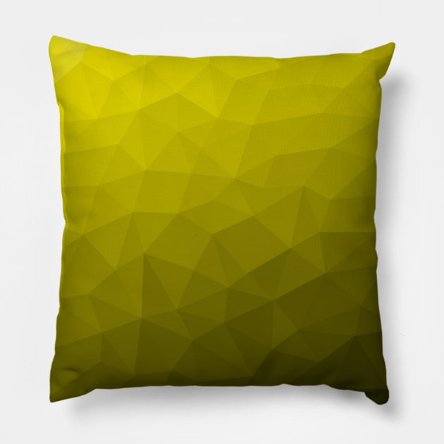 Yellow gold ombre gradient geometric mesh pattern Pillow by PLdesign