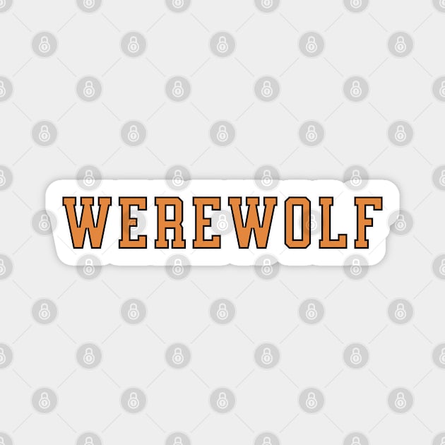 Werewolf University Text Magnet by H. R. Sinclair