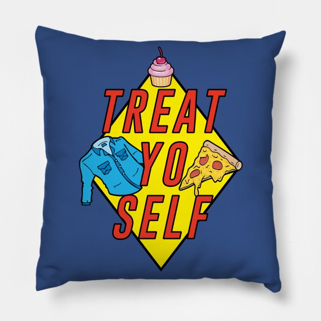 Treat Yo Self Pillow by lilmousepunk