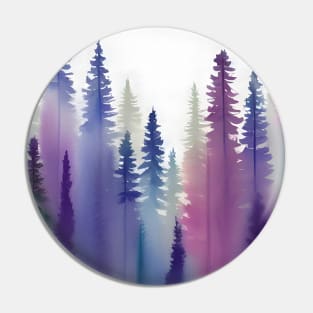 Pine Tree watercolor landscape 5 Pin