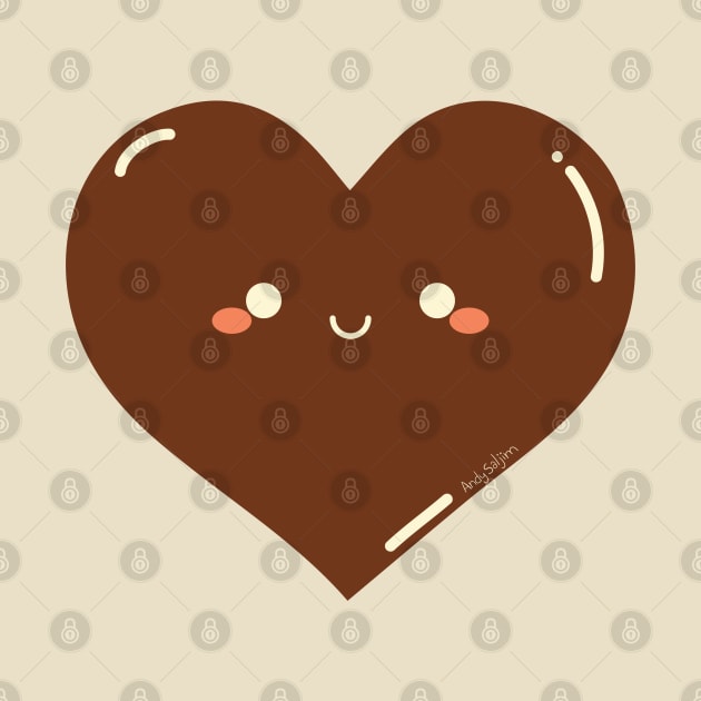 Dark chocolate heart by AndySaljim