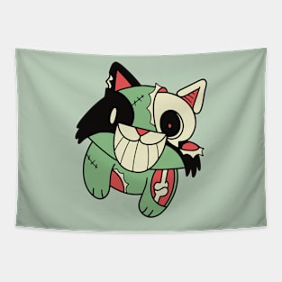 Cute Zombie Cat // Funny Halloween Animals Tapestry