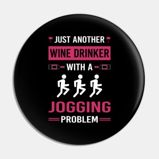 Wine Drinker Jogging Jog Jogger Pin