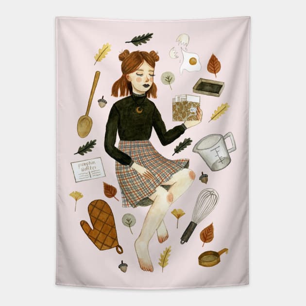 Baking Witch Tapestry by annyamarttinen