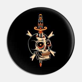 Skull Traditional tattoo Pin