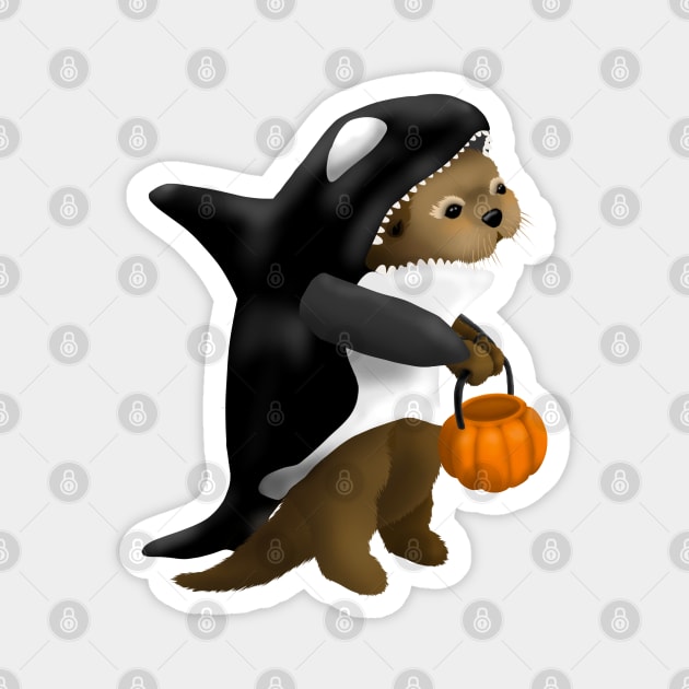 Trick or Treat Otter Magnet by Studio Lockhart