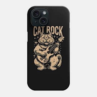 meow ,rock, and guitar Phone Case