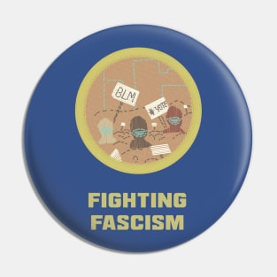 Merit Badge for Protesting Fascism Pin