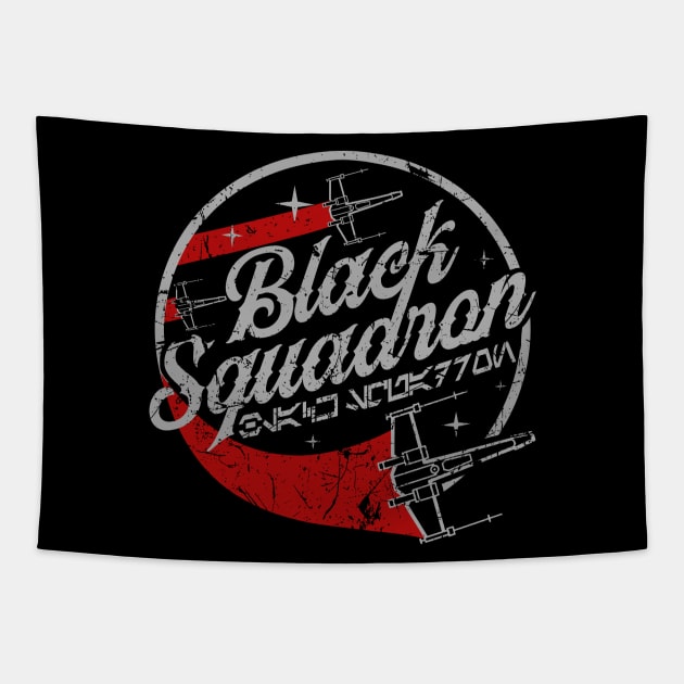 Black Squadron Script Tapestry by PopCultureShirts