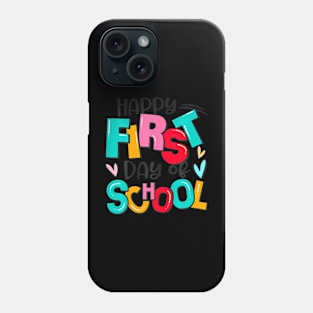 Back To School Teachers Kids Boys Happy First Day Of School Phone Case