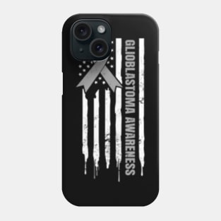 Glioblastoma Awareness US American Flag Phone Case