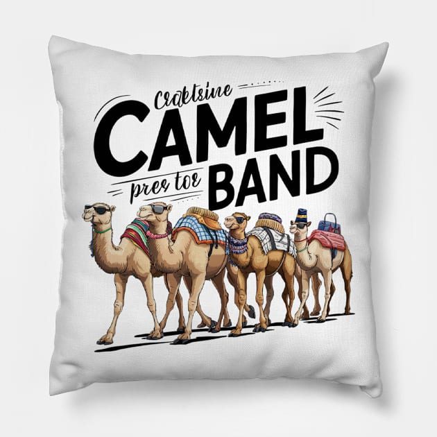 Camels ready to party Pillow by EgyArtSotre