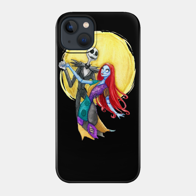 Jack and Sally Watercolor - Nightmare Before Christmas - Phone Case