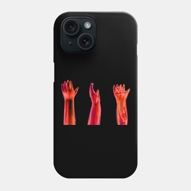 Freaky Halloween Broken Doll Zombie Hands Phone Case by Squeeb Creative