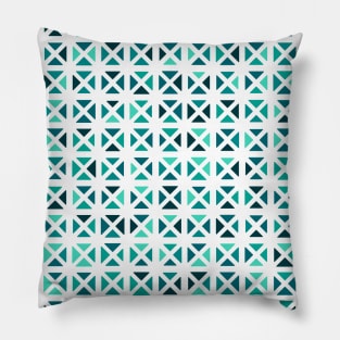 Rounded Triangle Pattern (Teal) Pillow