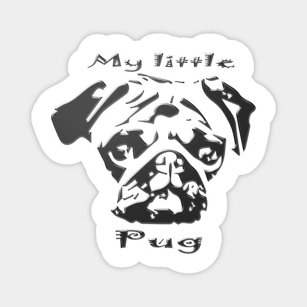 My little Pug Magnet by Hujer