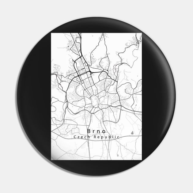 Brno Czech Republic City Map Pin by Robin-Niemczyk