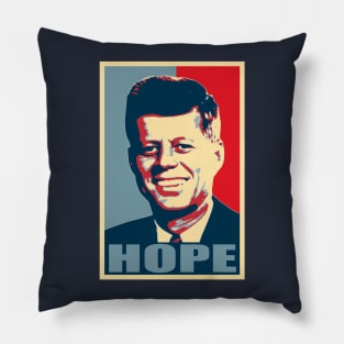 John F Kennedy Hope Poster Propaganda Pop Art Pillow