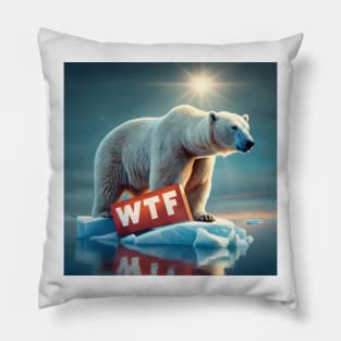 A Polar Bear's Desperate Plight Pillow