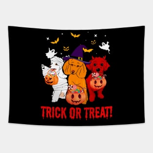 Trick Or Treat Doodle Dog Halloween Gift Tapestry