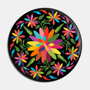 Mexican Otomí Floral Composition by Akbaly Pin