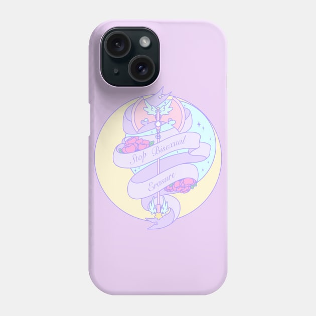 Stop Bisexual Erasure Phone Case by Cosmic Queers