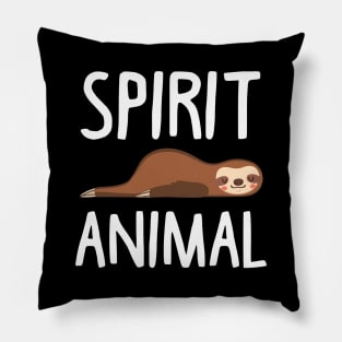 Sloth Is My Spirit Animal. Funny Sloth Shirt. Pillow