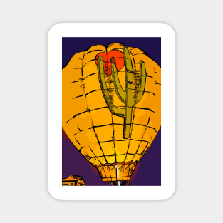 Hot Air Balloon Cactus Night Glow Magnet
