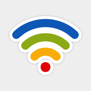 Rainbow Wi-Fi Symbol Magnet