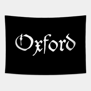 Medieval Calligraphy Oxford Black Lettering Dark Tapestry