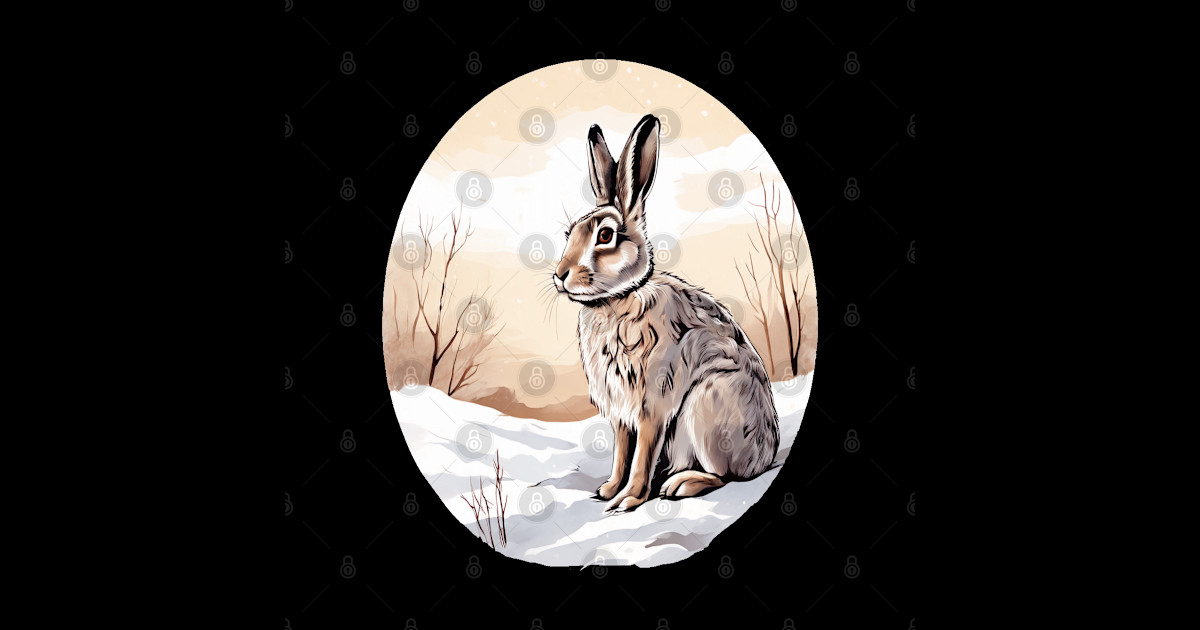 Circular Art with Bunny Rabbit - Rabbits - Sticker | TeePublic