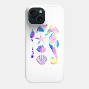 Watercolor Under the Sea Pattern - Pretty Pastel Phone Case