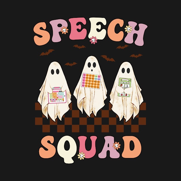 Spooky Season Halloween Speech Therapy Squad Cute Ghosts SLP by James Green