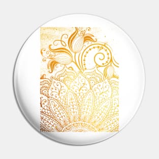 Mandala - Golden brush Pin