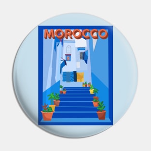 Morocco Travel Poster Pin