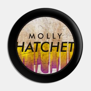 Molly Hatchet - VINTAGE YELLOW CIRCLE Pin