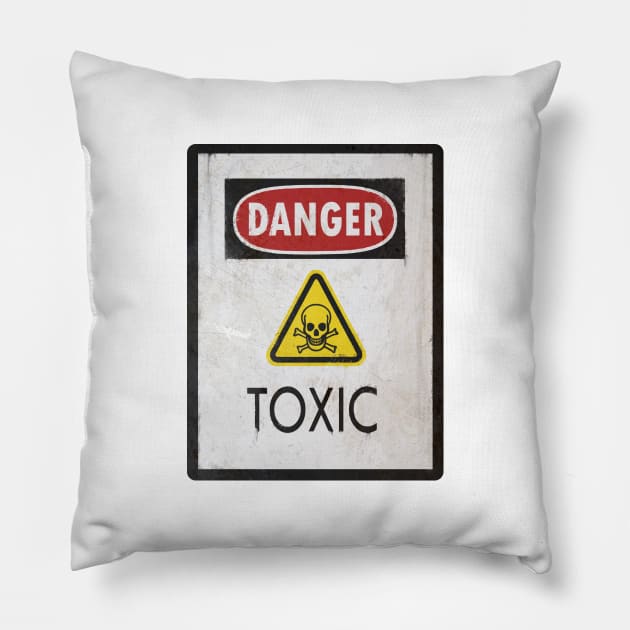 Danger Toxic Pillow by PeggyNovak