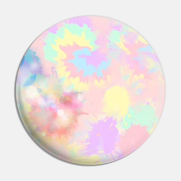 Tie Dye Candy Colors Splashes Pin by MutchiDesign