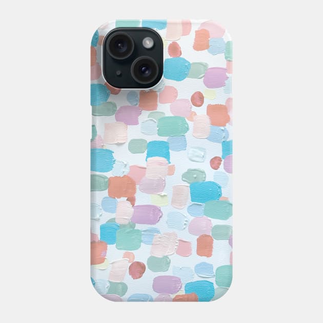 Light Blue, Mint Pink and Mauve - I Love To Paint Aesthetic Pastel Paint Brush Strokes Phone Case by YourGoods