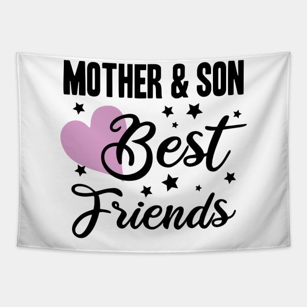 mother and son best friends - international friendship day Tapestry by artdise