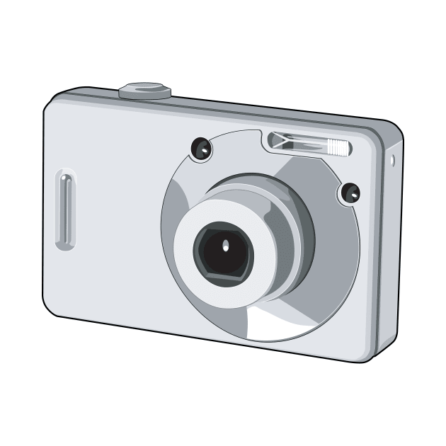Point and Shoot Digital Camera Retro by retrovectors