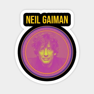 Retro Gaiman Magnet