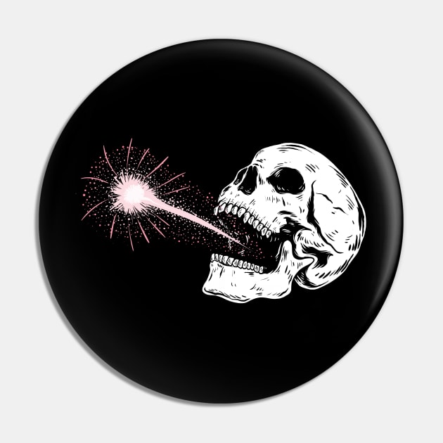 Skull breathing fireworks Pin by Katebi Designs