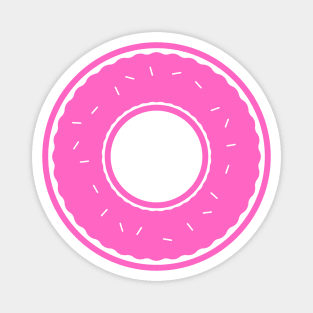 Bright Pink Donut with sprinkles Magnet