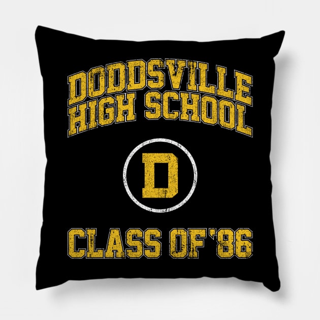 Doddsville High School Class of 86 (Slaughter High) Pillow by huckblade