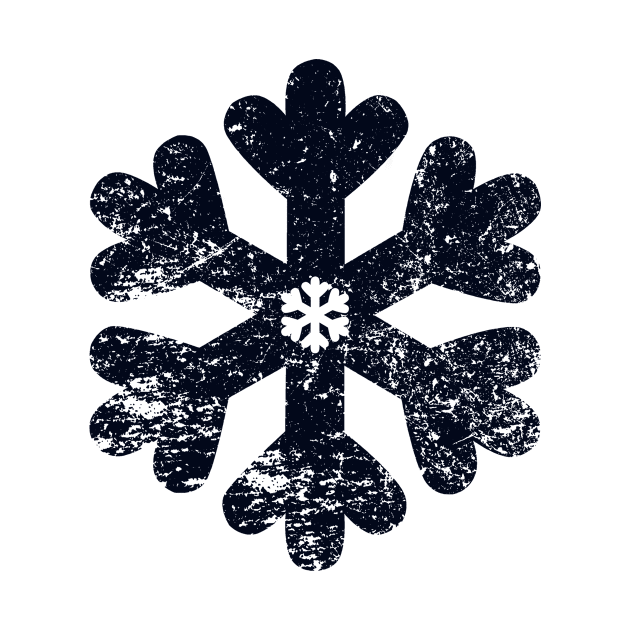 Black Distressed Snowflake by KawaiiForYou